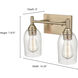 Arlett 2 Light 13.13 inch Modern Gold Vanity Light Wall Light